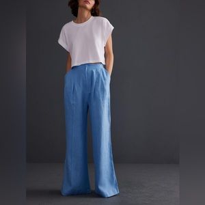 Sleeper Dynasty Linen Pants - Cerulean Blue - Size Small